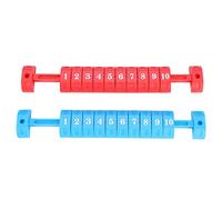 Tbest Contador de Puntuación de Futbolín, 2Pcs / Set 0 Números Unidades de Puntuación de Futbolín Plastico Indicador Puntaje de Contador de Puntuación de Fútbol de Futbolín de Mesa (Rojo y)
