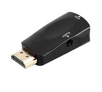 Tbest Convertidor Adaptador Hdmi A Vga con Cable Jack De Audio De 3,5 Mm Adaptador Hdmi A Vga Adaptadores Hdmi A Vga Adaptador Convertidor Hdmi Hembra A Vga Hembra HD 1080P con Cable