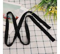 Tbest Correos de Perlas Cinta Elegante Accesorios de Decoración de Costura para Vestidos de Novia, Zapatos y Muebles de 1 Yardas Perlas (Beads Negros Negros de 1,5 cm de Ocho Tubos)