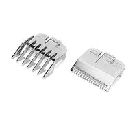 Tbest Cortes de Cabello con Diseño Humanizado para una Taza Precisa, 2 Piezas de Peinado Limiter Peine para Uso Dual de Húmedo/Seco, Adecuado para un Peluquero Profesional (Calibre plata