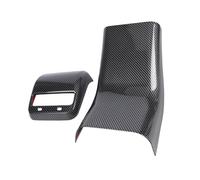 Tbest Cubierta de Ventilación Trasera, Moldura de Salida de Aire Trasera Textura de Fibra de Carbono Negra ABS con Clip Adhesivo, for 2021-2024 2021-2023