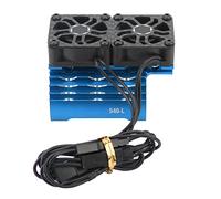 Tbest Cubierta del Disipador de Calor del Motor RC de 36 Mm con Ventiladores de Refrigeración Duales 28000 RPM 8,4 V para Motor sin Escobillas 540 550 - Disipador de Calor de Aleación de Aluminio