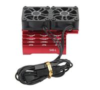 Tbest Cubierta del Disipador de Calor del Motor RC de 36 Mm con Ventiladores de Refrigeración Duales 28000 RPM 8,4 V para Motor sin Escobillas 540 550 - Disipador de Calor de Aleación de Aluminio