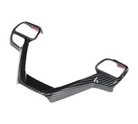 Tbest Cubierta del Panel del Volante Estilo de Fibra de Carbono Embellecedor Protector ABS Marco Decorativo Mejora de Lujo para Sienna 2015 2020