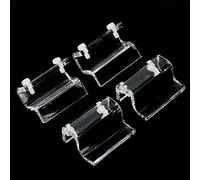 Tbest Cuesta de Soporte del Soporte del Clamp/Holder de Acrílico de 4 Piezas para la Pecera del Acuario, Hecha de Material de, Contiene un Vidrio de 6-12 Mm, Ideal para Entusiastas de los Pisos