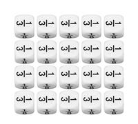 Tbest Dados de Fracción Símbolos de Fracción Dados Herramienta de Enseñanza de Aritmética Matemática 20 PCS 16 Mm Blanco Plástico Premium Números Grabados Duraderos