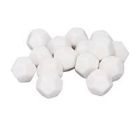Tbest Dados en Blanco de 12 Caras, 30 Unidades, Cubos de Dados Poliédricos de Plástico para Escribir en Educación, Juegos de Bricolaje, Enseñanza de Matemáticas, RPG, Aula, Blanco, 2,2 Cm