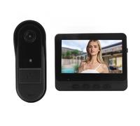 Tbest de Portero Automático con Vídeo Inalámbrico, Cámara 1080P, Pantalla de 4,3 Pulgadas, Resistente Al Agua para la Seguridad del Hogar