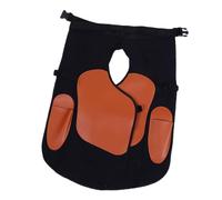 Tbest Delantal de Herrador Lona Negra Cuero Sintético Cinturón Ajustable Correas para Las Piernas Herrado de Caballos Herramienta de Recorte de Pezuñas Bolsillos Imanes Bucles