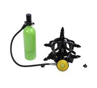 Tbest Dideep Mini Scuba con Gafas de Buceo de Cara Completa 180 ° Vista de Ancho 1L Gear de Oxígeno Portátil para Exploración Submarina (Green)