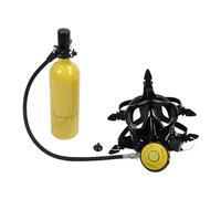 Tbest Dideep Mini Scuba con Gafas de Buceo de Cara Completa 180 ° Vista de Ancho 1L Gear de Oxígeno Portátil para Exploración Submarina (Yellow)