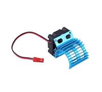 Tbest Disipador de Calor RC, disipador de Calor eléctrico del Motor Radiador de Motor RC con Ventilador de refrigeración para Coche RC a Escala 1/10(Azul)