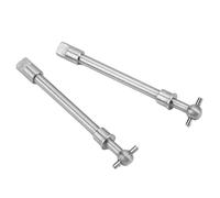 Tbest Eje de Transmisión del Eje Delantero de Acero Endurecido para Axial Scx24 1/24 RC Crawler Car Upgrade Parts 2 Piezas de Acero Inoxidable, Dirección Mejorada y Resistencia a los Golpes