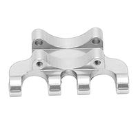 Tbest Eje Trasero para Axial SCX24, Piezas de Mejora de Aleación de Aluminio con Tornillos, Escala 1/24, Accesorios de Coche RC para SCX24/90081/C10 (Silver)