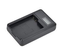 Tbest EN EL15 Cargador de Batería de la Cámara Pantalla de Carga LCD Portable Slot único USB Alimentado para D800 D750 D7000 Plástico Negro