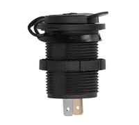 Tbest Enchufe USB de 5V 4.8A para Motocicleta y Coche con Tapa de Encendido/Apagado de Panel Táctil para Vehículos de BarcoApter LED AzulTeléfono Celular Automático para Controlar la Energía,