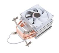 Tbest Enfriador de CPU para Placa Base 11, Ventilador de Refrigeración de CPU para Placa Base 2011, Ventilador de Refrigeración de CPU de 3,54 Pulgadas, 4 Tubos de Calor de 3 Pines, 12