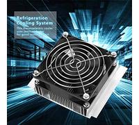 Tbest Enfriador Termoeléctrico de 12 V, Placa Fría Peltier con Ventilador para de Refrigeración de Bricolaje, Kit de Refrigeración de Semiconductores para Banco de Pruebas y Espacios Pequeños