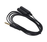 Tbest Er 6.35Mm Splitter Cable Divisor de Micrófono, 1.8M Mic Y Splitter Cable 6.35Mm M Head To Dual 6.35Mm Fem Head Adaptador de Cable de Micrófono Estéreo para Ser