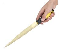 Tbest Escofina para Madera, Lima de Madera Cónica Dorada de 8 Pulgadas para Tallar Carpintería, Herramienta de Carpintero Artesanal, Acero Al Carbono con Cómodo Antideslizante (Lima dorada de 8