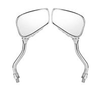 Tbest Espejos Retrovisores con Garra de Calavera Cromada, Ajuste Universal, Rosca de 8 Mm, 10 Mm, Manillares de Esqueleto, Lado Reflectante, Carcasa de Plástico Duradera para la