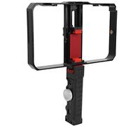 Tbest Estabilizador de Jaula de Mano Universal para Teléfono Móvil Agarre Profesional de Seguimiento en Vivo para Vloggers Cineastas Creadores de Contenido Plástico Metal Negro 20,5