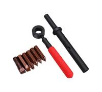 Tbest Extractor de Tornillos Neumático, Juego Extractor de Tornillos de Impacto, 8 Piezas 5 16 Pulgadas Puntas Hexagonales PH1 PH2 PH3 SL8 SL10 36 Mm con for Coches Camiones Barcos