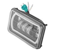Tbest Faro LED para Camión, Luz Cuadrada, Haz Alto y bajo, Halo Blanco, 4x6 Pulgadas, Aleación de Aluminio, DRL, Impermeable, 30W, 4500LM, para, Camaro, Peterbilt,
