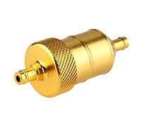 Tbest Filtro de Aceite de Gasolina para Motocicleta Universal de 8 Mm Limpiador de Filtración de de Aluminio Duradero de Alto Rendimiento Reutilizable para Todas las Motocicletas Plata (BLACK)