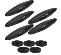 Tbest Flotadores de Bagre Eva de Alta Resistencia y Campana, Accesorios de Pesca, 30G, Portátil, Negro, para Pesca de Lubina de Agua Dulce, 5 uds. (30g)