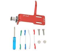 Tbest Fonógrafo Tocadiscos Headshell Aleación de Aluminio Soporte de Cartucho DJ Profesional para Tocadiscos - Compatibilidad Universal, Sonido de Alta Fidelidad, Construcción (rojo)