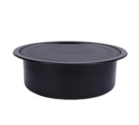 Tbest Fregadero de Barra de Acero Inoxidable, Lavabo Redondo de Cocina de 14,17x4,72 Pulgadas con Salida de Alcantarillado de 40 Mm y Cubierta para RV, Barco, Camping, Vehículo,