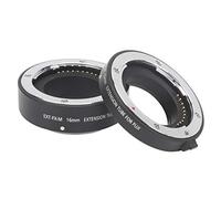 Tbest Fuji X Mount Juego de Tubos de Extensión Macro 10 Mm 16 Mm Adaptador de Primer Plano de Enfoque Automático Aleación de Aluminio CNC Mecanizado Ligero Durable para Fotografía