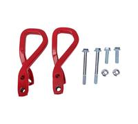 Tbest Gancho de Remolque Delantero, Anilla de Remolque Roja 84280203 de Acero Resistente con Pernos y Tuercas de Montaje for y Arrastre de Vehículos
