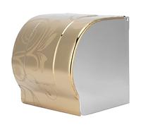 Tbest GarToilet Portarrollos de Papel con Tapa Servilletero Dorado Acero Inoxidable Dispensador de Rollo de Papel Higiénico Impermeable Estante de Papel para Rollo de Baño Montado en