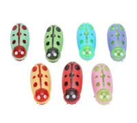 Tbest Gato Jugando a Juguete Electric Ladybug Shape Toy para Participar en el Tiempo de Juego y Hacer Ejercicio para Gatos Curiosos con 7 Opciones de Color para Felices