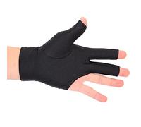 Tbest Guante de Snooker para Mano Izquierda, Diseño de Tres Dedos | Material elástico de spandex, ajuste transpirable, mejora el agarre y el control.