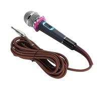 Tbest Handheld Micrófono Micrófono Dynamic Moving Sound Clear Sound Zinc Aleación de Mesh de Metal Estructura para el Escenario de Karaoke de Hogar (Blue)