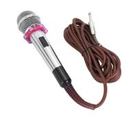 Tbest Handheld Micrófono Micrófono Dynamic Moving Sound Clear Sound Zinc Aleación de Mesh de Metal Estructura para el Escenario de Karaoke de Hogar (Silver)