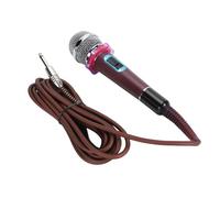 Tbest Handheld Micrófono Micrófono Dynamic Moving Sound Clear Sound Zinc Aleación de Mesh de Metal Estructura para el Escenario de Karaoke de Hogar (Pink)
