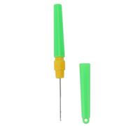 Tbest Herramienta de Aguja de Cebo de Pesca, Aguja de Plataforma de Cebo de Pluma de Doble Extremo, Abdominales de Acero, Incluye Cubiertas de Protección de Seguridad, Liviano y Portátil,