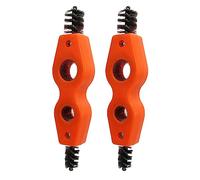 Tbest Herramienta de Cepillo Limpiador de Tuberías 4 en Cepillo de Alambre Naranja de 1/2 Pulgadas y 3/4 Pulgadas para Terminales de Batería de Coche Combo de Aleación de Aluminio Abs
