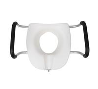 Tbest Inodoro con Brazos Acolchados Extraíbles y Cerradura Fija Inodoro Elevado con Soporte de Carga Alta para Personas Mayores con Discapacidad Elevador con Cerradura Equipada Fijada a la Taza Este