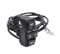Tbest INTERRUPTOR DE SIGAL DE BOCINA DEL FARO DE SCOOTER PARA BICICLETAS Y MOTOS ELÉCTRICAS MANILLAR DE CONTROL 22MM IP65