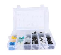 Tbest Juego de 150 Clips de Sujeción para Carrocería de Coche, Kit de Retención Interior Y Exterior Multifuncional Y