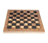 Tbest Juego de Ajedrez de Madera 3 en 1 - Tablero Plegable, Damas y Backgammon - Set de Juego Portátil con Estuche de Almacenamiento - Regalo Ideal para Niños, Adultos y Amigos