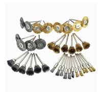 Tbest Juego de Cepillos de Rueda de Alambre de Acero Inoxidable, 36 Uds., para Herramienta de Taladro, Pulido, Desbarbado, Kit de Accesorios para Superficies de Madera y Metal