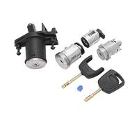 Tbest Juego de Cilindro de Cerradura de Puerta con Interruptor de Arranque de Encendido 2S61 A22050 BM Reemplazo para MK5 Paquete de 4 Aleación de Aluminio con OEM 1479660