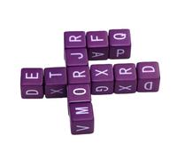 Tbest Juego de Dados de Crucigrama, 12 Piezas de Dados de Letras de 1,5 X 1,5 Cm para Ortografía de Palabras de Ritmo Rápido, con Miles de Combinaciones de Letras, Divertido Juego