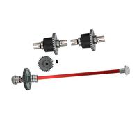 Tbest Juego de Diferencial de Engranaje de Motor de Eje de Transmisión Central para 1/14 RC Car 144001 El Kit de Actualización de Aleación Mejora El Rendimiento y la Durabilidad para la Conversión